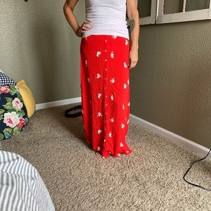 COPY - NWT SKY & SPARROW RED BUTTON DOWN MAXI SKI…